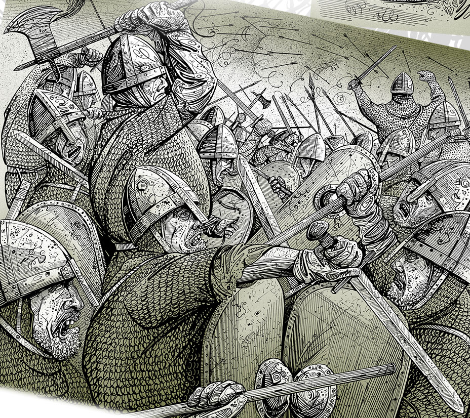 Dundrum Castle illustrations.