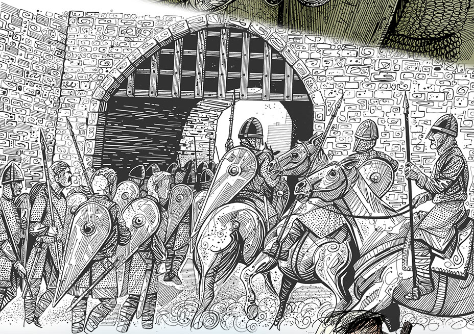 Dundrum Castle illustrations.